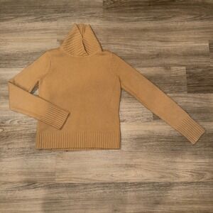 Lauren Ralph Lauren Petite Camel Turtleneck Sweater Wool Angora Cashmere P/S
